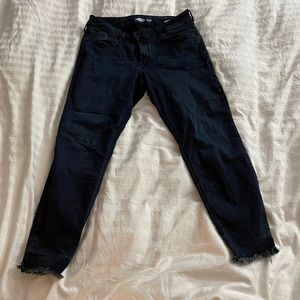 Old Navy rockstar super skinny ankle frayed hem